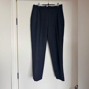 The Fold London Navy Pleated Trousers